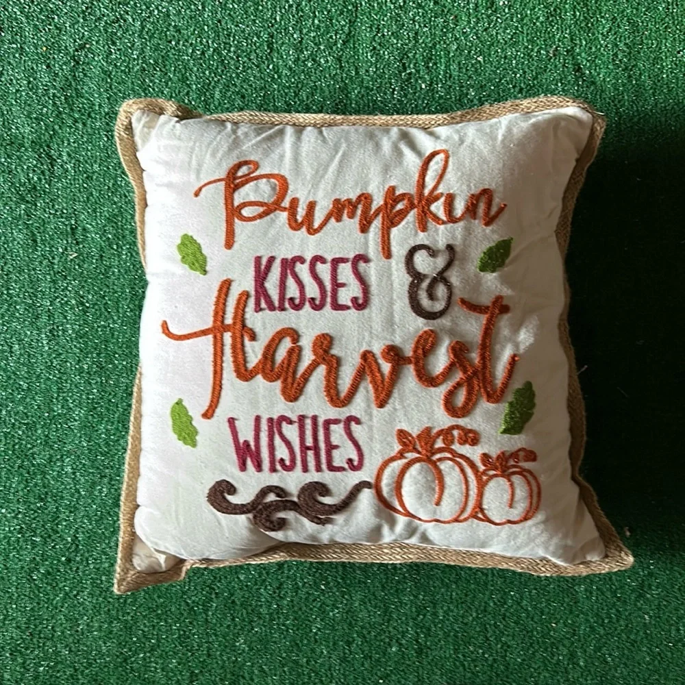 Pumpkin Kisses and Harvest Wishes! Pillow